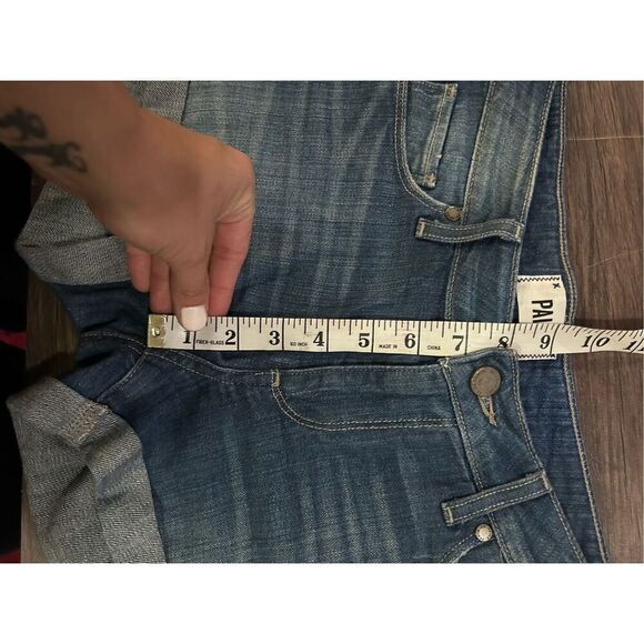 Paige Jimmy Jimmy Short Size 26 Stretch Medium Wash Cuffed - Picture 12 of 12
